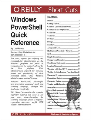 cover image of Windows PowerShell Quick Reference